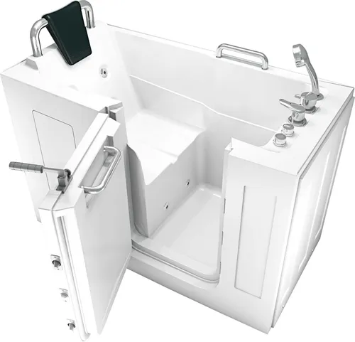 Sitzwanne Whirlpool Badewanne mit Tür S07WP-A-L 140x76cm von AcquaVapore