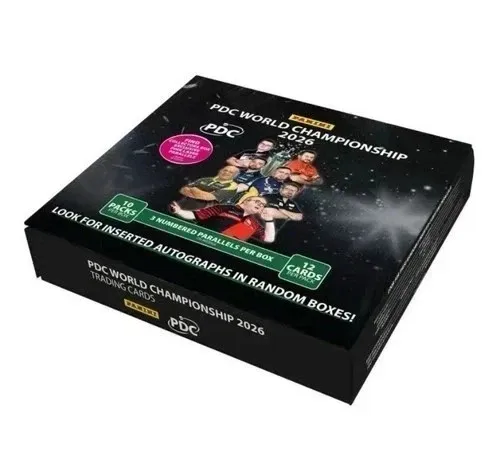 PDC World Championship 2026 Darts PANINI Collectors Box - Sammleredition von Panini, ideal für Darts-Fans: Enthält Standard-Karten aus der Saison 2026 in hochwertiger Verpackung.