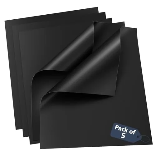 Homealexa Grillmatte für Gasgrill 5er 40x33cm BBQ Grillmatten Grillplatte Wiederverwendbar Backpapier Antihaft Teflon Backfolie PFOA-frei für Gasgrill Holzkohle Backofen Weber Grill