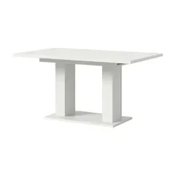 Motion Esstisch Doppelsäulenfuß 90x150/190cm - Esstisch mit ausziehbarer Tischplatte bis 190 cm, modernes Design und stoßfeste ABS-Kante für Langlebigkeit. Ideal für gemütliche Mahlzeiten und Dinnerpartys.