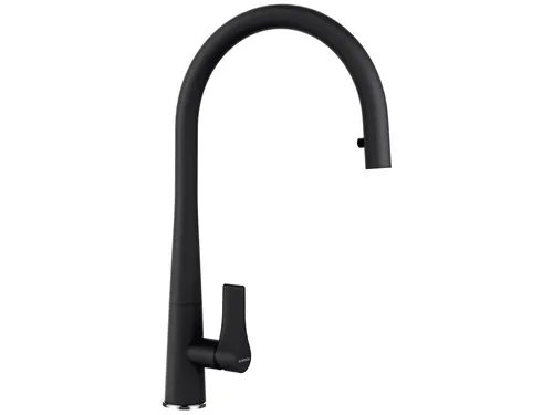 SCHOCK Küchenarmatur GOTA Schwarz - Hochdruck mit ausziehbarer Schlauchbrause - Armaturen: Hochwertige Küchenarmatur mit 360° Schwenkfunktion und ausziehbarem Auslauf für maximale Flexibilität in der Küche.