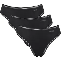Sloggi GO Crush High Leg C3P Black - Bequeme Unterwäsche - Modische High Leg Unterwäsche von Sloggi in Schwarz, mit hochwertigem Material für optimalen Komfort und perfekten Sitz.