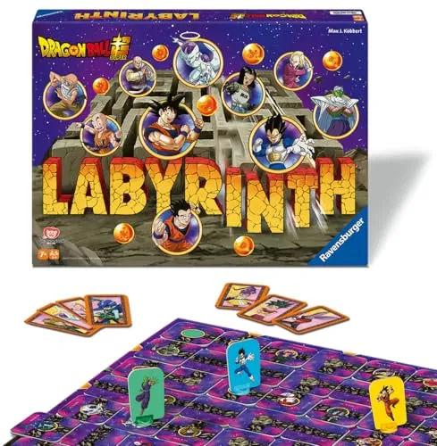 Dragon Ball: Super Labyrinth - Spannendes Brettspiel für Fans - Gesellschaftsspiel ab 7 Jahren, mit einfachen Regeln und großer Spielspaß für 2-4 Spieler. Tauche ein in die Welt von Dragon Ball Super und finde die Charaktere im sich ständig ändernden Labyrinth!