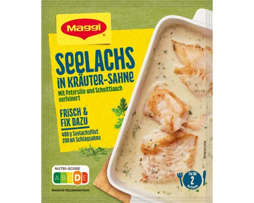 MAGGI Fix für Seelachs in Kräuter Sahne mit Schnittlauch 33g
