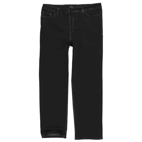 Lavecchia Herren Comfort Fit Denim Jeanshose LV-501 (Tiefschwarz, 52/32) - Übergrößen Jeans für Herren im 5-Pocket Stil, mit Elasthan für optimalen Tragekomfort und weiten Beinen - ideal für starke Männer, die Wert auf Stil und Bequemlichkeit legen.