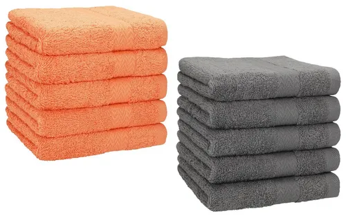 Betz Seiftuch 10 Stück Seiftücher Premium 30x30 cm Farbe orange und anthrazit, (Set, 10-St)