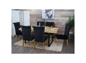 6er-Set Esszimmerstuhl MCW-D22 in gold von MCW