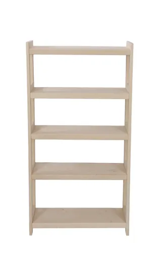 Standregal aus massivem Buchenholz, 5 Böden, 173 × 50 × 33