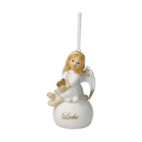 Engelfigur Engelglöckchen Liebe - Gloria Weihnachten - Weihnachtlicher Zierschmuck, handbemalte Goebel Figur aus feinem Biskuit-PRZ, die festliche Stimmung und Geborgenheit in Ihr Zuhause bringt. Ideal als Geschenk oder zur Ergänzung Ihrer Sammlung.