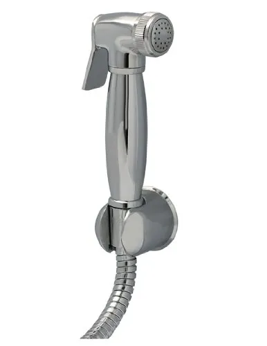 Bidet Handbrause - Bidetarmatur · inkl. Wandhalterung und Schlauch · Brausehalter · Bad · WC | Burgtal Rondo 17476