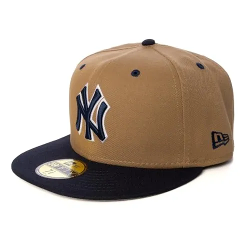 New Era Cap 59FIFTY Herren Basecap MLB Limited Edition (New York Yankees, Khaki/Navy, 7 1/4)