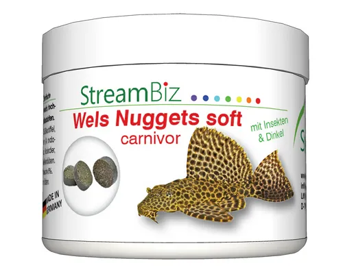StreamBiz Wels Nuggets soft Carnivor 90g - sinkende Futtertabletten für Welse