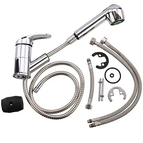 Moderne Waschtischarmatur mit ausziehbarem Auslauf