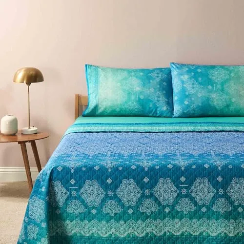 Bassetti Kerala Tagesdecke 265x255 cm in blau von Bassetti