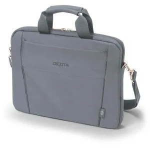Dicota Laptoptasche Eco Slim Case Base, grau, wasserabweisend, recyceltes PET, bis 12,5 Zoll