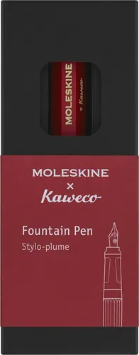 Moleskine X Kaweco Füller, mittlere Feder, Rot - Füller für kreative Köpfe, mit vergoldeter Feder und nostalgischem Design, ideal für Schreibbegeisterte und Künstler.