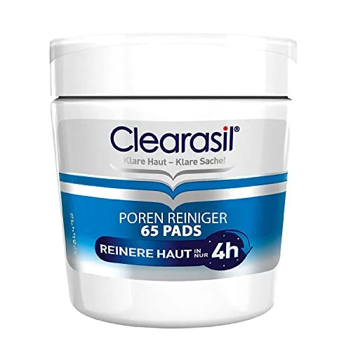 Clearasil Poren Reiniger Pads - Anti Pickel & Mitesser Pads - Reinigungspads für sichtbar reinere Haut in nur 4 Stunden, ideal gegen Hautunreinheiten und perfekt für die tägliche Anwendung.