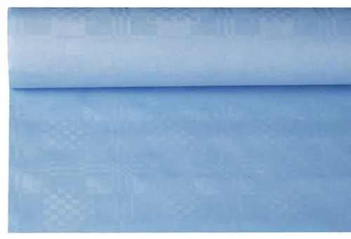 PAPSTAR Damast-Tischtuch (B)1,2 x (L)8 m hellblau