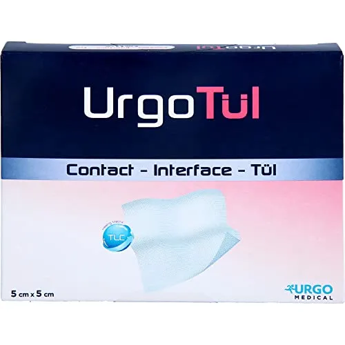Urgotül Wundgaze 5x5 cm - 10 Stück im Spender - Arzneimittel, sterile Wundgaze für eine optimale Wundheilung und Schutz vor Infektionen.