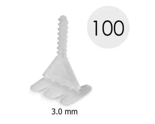 MidGard Fliesenkreuz Nivelliersystem Fliesen-Verlegehilfe Nivellierset Nivellier Laschen (100-St) für Wand- und Bodenfliesen für Fugenbreiten 3 mm