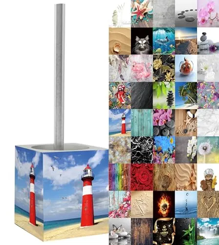 Sanilo WC Bürste Leuchtturm - Elegantes Design für Ihr Badezimmer - WC-Bürsten & Halter: Hochwertige Materialien und modernes Design, ideal für die individuelle Gestaltung Ihres Badezimmers - sofort einsatzbereit und ohne Montage!