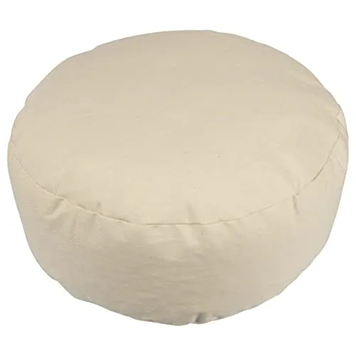 Sport-Tec Meditationskissen mit Dinkelspelz, ø 40 cm - Sportmatten - Bequemes Meditationskissen mit anpassbarer Härte dank herausnehmbarer Dinkelspelz-Füllung und 100% Baumwollbezug für optimalen Komfort.