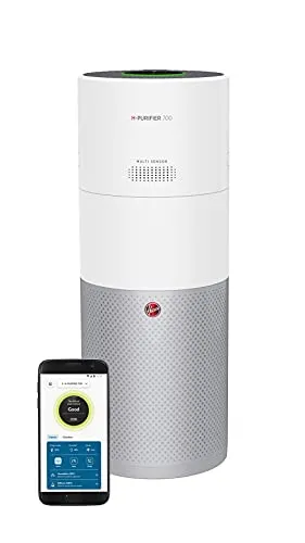 Hoover H-PURIFIER 700 Luftreiniger und Luftbefeuchter – mit HEPA-13 Filter für bessere Luftqualität – Luftmesser mit CO-Warnsystem – mit Aroma-Diffusor-Funktion – für Räume bis 110 m² [HHP70CAH]