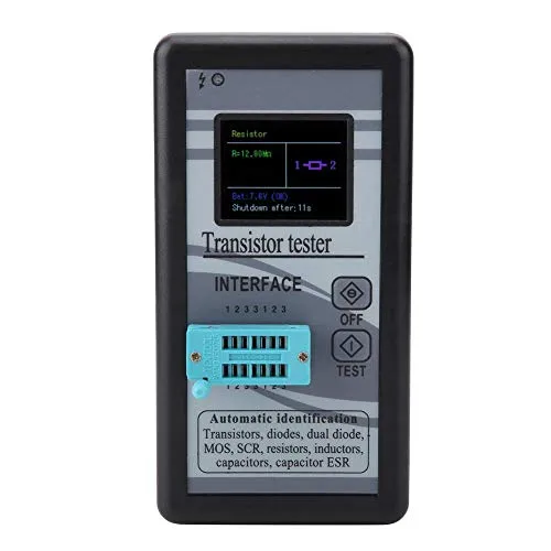 M328 Digitaler Transistor-Tester, LCD-Display, Multifunktional für Trioden und Feldeffekt-Transistoren, Messbereich 0,5 Ω - 50 MΩ, 70 × 135 × 24 mm