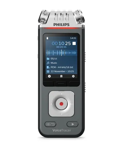 Philips DVT6110 Audiorecorder Digitales Diktiergerät (8GB, 24-Bit-/96-kHz, ClearVoice, WIFI App, Datentransfer)