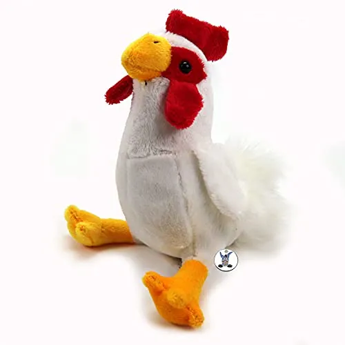 Hahn weiß Kuscheltier Gockel 16 cm Huhn Plüschtier Vogel Bauernhof Tier Eddy - Kuscheltiere*biz