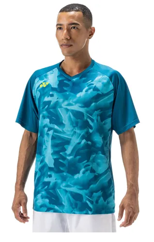 Yonex Sport-Tshirt Crew Neck Club Team YM0033 (100% Polyester) 2025 blaugrün Herren, Größe: L