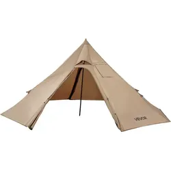 VEVOR Tipi Zelt für 2 Personen, tragbares Winterzelt mit Ofenanschluss, Campingzelte aus Segeltuch, leichte 4-Jahreszeiten-Schutzzelte, Firstzelt, zum Wandern, Angeln und Rucksackreisen, Größe S