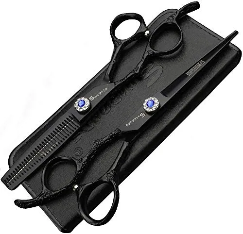 Zoll linke Hand Friseur, Japan professionelle Haar Schere, Schere, Friseurschere, Friseur dünnen Schere, mehrfarbige optionale (6-Zoll 2-teiliges Set) 6