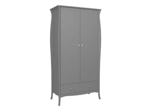 ebuy24 Kleiderschrank Simon mit 1 Schublade und 2 Türen - Kleiderschrank in Grau mit 1 Schublade und 2 Türen, ideal für platzsparende Aufbewahrung. Maße: 99 cm Breite, 50 cm Tiefe, 192 cm Höhe.
