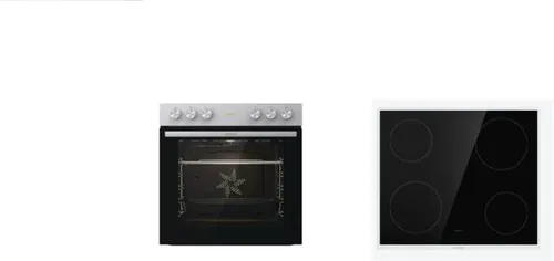 Gorenje EB-Herdset-Hi-Light Duo Set CX bas BC6715E02XK+ECD641BX - Einbau-Herdset mit Edelstahl-Backofen und HiLight-Kochfeld, bietet optimale Heiztechniken und eine energieeffiziente Leistung der Klasse A für modernes Kochen.