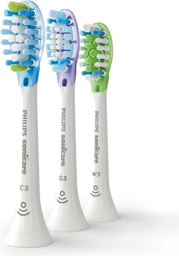 Philips Sonicare Vielfaltspack schwarz (3 Stück) HX9073/07 - Ersatzbürsten für eine gründliche Zahnreinigung, mit 3 hochwertigen Aufsteckbürsten für optimale Mundhygiene.