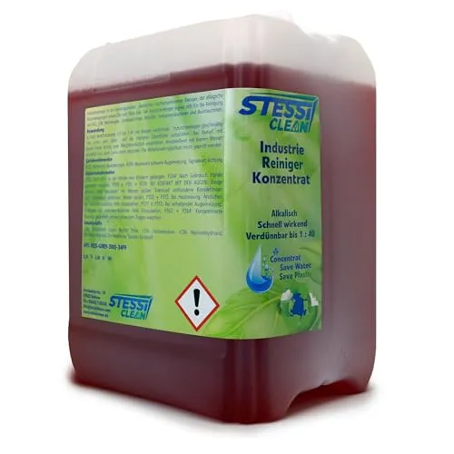 StessiClean Industriereiniger Konzentrat - Allzweckreiniger mit enormer Fettlösekraft und schneller Einwirkzeit, ideal für Industrie, Werkstatt und Landwirtschaft. Extrem ergiebig und vielseitig einsetzbar.