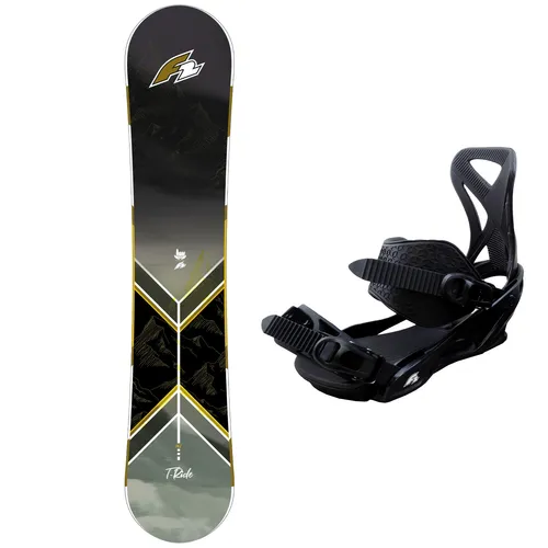 F2 Herren Snowboard T-Ride 157cm mit Sonic Pro L Bindung in schwarz von F2