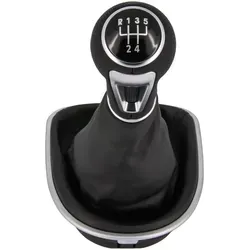 RECAMBO Schalthebel Schaltknauf für Seat Altea - Schaltknäufe für Seat Altea, Plug & Play, elegantes schwarz-chrom Design für eine sportliche Innenausstattung.