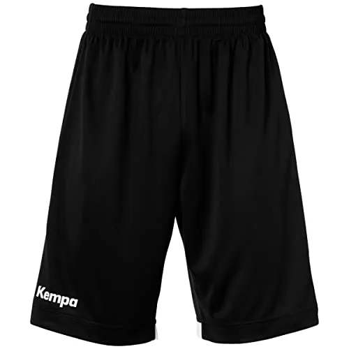 Kempa Player Long Shorts Herren - 2face Dry tech und atmungsaktiv - 100% Polyester - Kurze Hose, Schwarz, 3XL