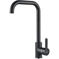 IBERGRIF M22105B, Hoch Küchenarmatur, Einhebel Spültischarmatur, Wasserhahn für Küche, Schwarz