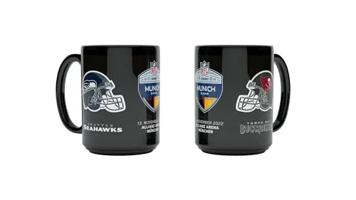 Great Branding NFL Game Munich 2022 Seahawks vs. Buccaneers 440ml Tasse, Schwarz