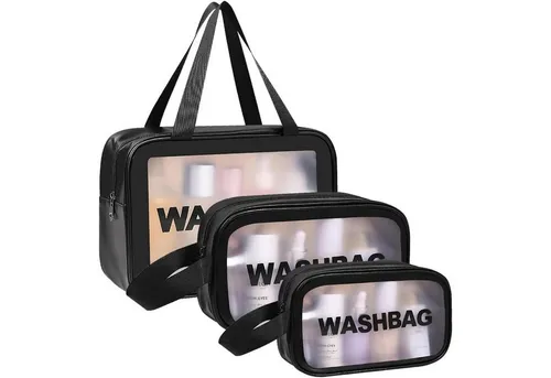 LuxusKollektion Kosmetiktasche Transparente Kulturtasche Organizer, Wasserdichte Reise Kosmetiktasche