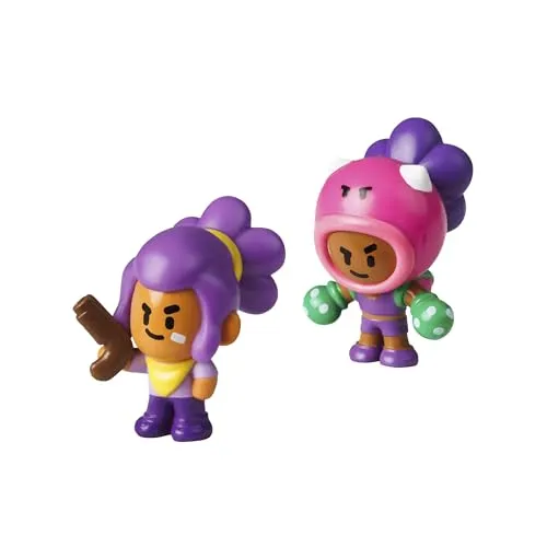 Bizak Brawl Stars Pack mit 2 Figuren, 6 DM, in Box, Selly und Pink (64112015-6)