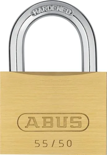 Abus 60028588 Messing-Hangschloss - Vorhängeschloss aus massivem Messing, mit gehärtetem Stahlbügel und automatischer Verriegelung – ideal für zuverlässigen Schutz ohne Schlüssel.