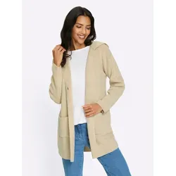 Sieh an! Strickjacke Langarm Jacquard beige 44
