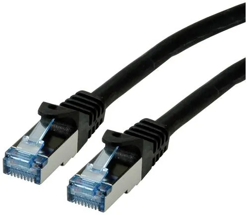 Roline 21.15.2856 RJ45 Netzwerkkabel, Patchkabel CAT 6a S/FTP 7.50 m Schwarz 1 St.