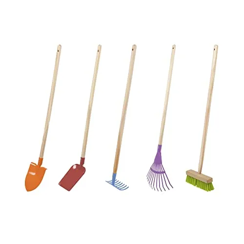 Windhager Kinder Werkzeug Set 5 Teilig - Gartenwerkzeug für Kinder, leicht und stabil aus Werkzeugstahl, ideal für Balkon und Terrasse, TÜV Nord zertifiziert.