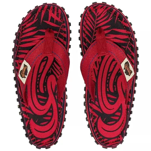 Gumbies Flip Flops Islander RED G - Unisex Zehentrenner - Bequeme Sandalen für Damen und Herren, ideal für Strand und Freizeit. Hergestellt aus umweltfreundlichen Materialien für ein tolles Tragegefühl.