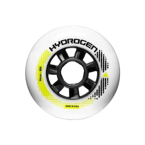 ROLLERBLADE HYDROGEN 84MM/85A Rollenset - 8er Pack - Hochleistungs-Rollenset für Skates, hergestellt in den USA. Optimale Performance und Haltbarkeit durch Premium Material-Formel. Ideal für sportliche Höchstgeschwindigkeit und maximalen Grip.